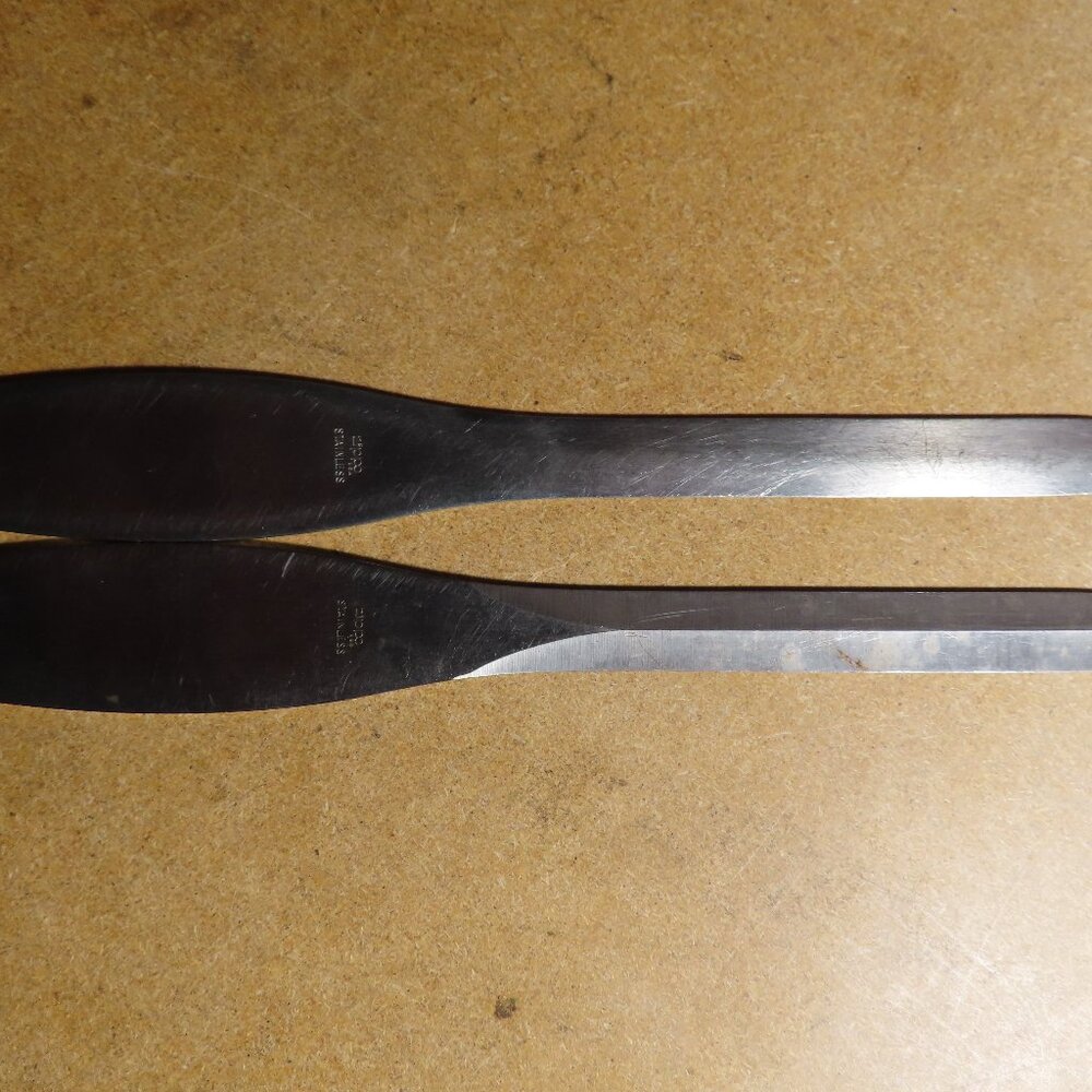 Set of 2 stainless steel zippo USA letter openers